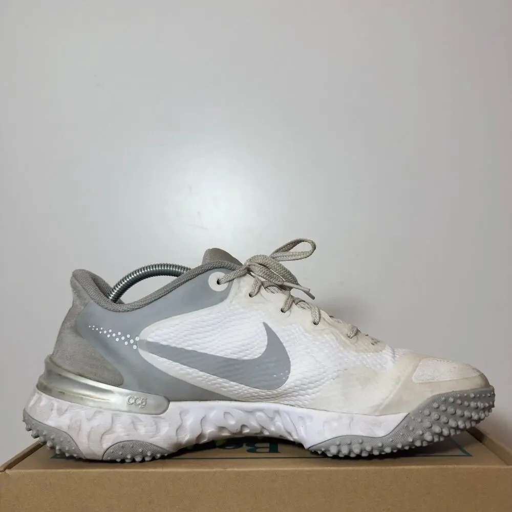 Nike Alpha Huarache Elite 3 Mens Size 11 Gray Turf Baseball Cleats Shoes